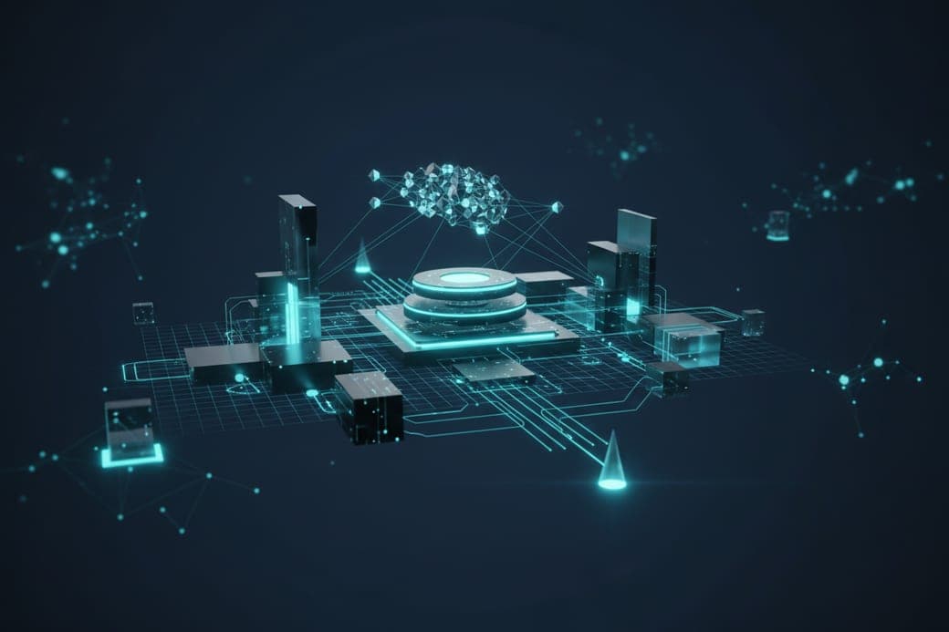 Abstract digital network representing VetRecon operational systems